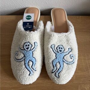 Roller Rabbit x Target Monkeys Fuzzy House Slippers 11/12 IN HAND SHIPS TODAY